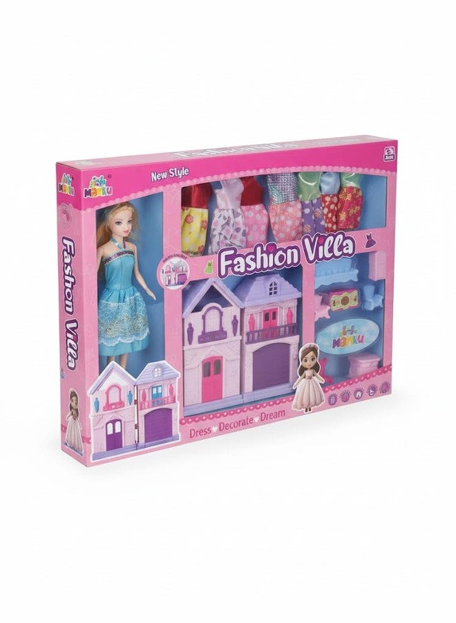 JALKAR "Fashion Villa Dollhouse and Doll Set from The Brand This Toy Set is Designed for Imaginative Play, Allowing Children to Create and Decorate a Dream Home for Their Dolls. - Image 4